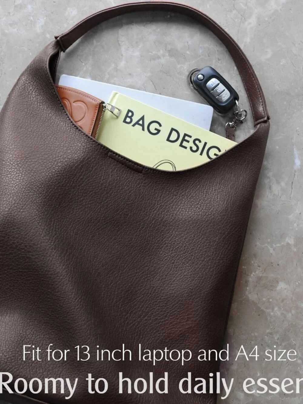 Hobo Bags for Women Soft Vegan Leather Shoulder Handbag Slouchy Tote Purses